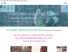 Tablet Screenshot of portlandchildart.org